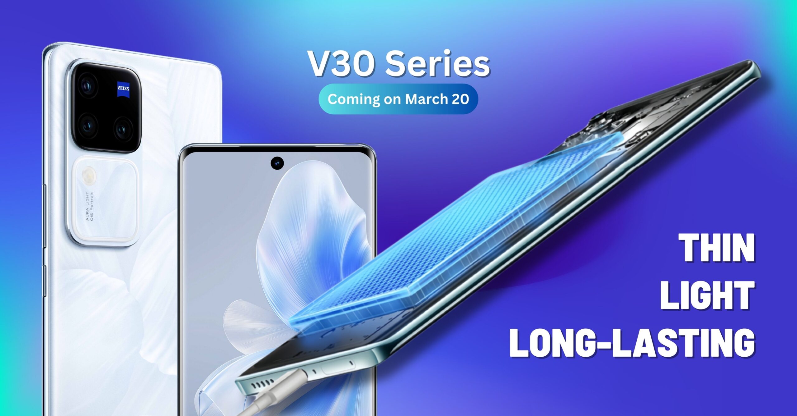 vivo V30 Series: Thinnest 3D curved AMOLED screen with 5000mAh battery