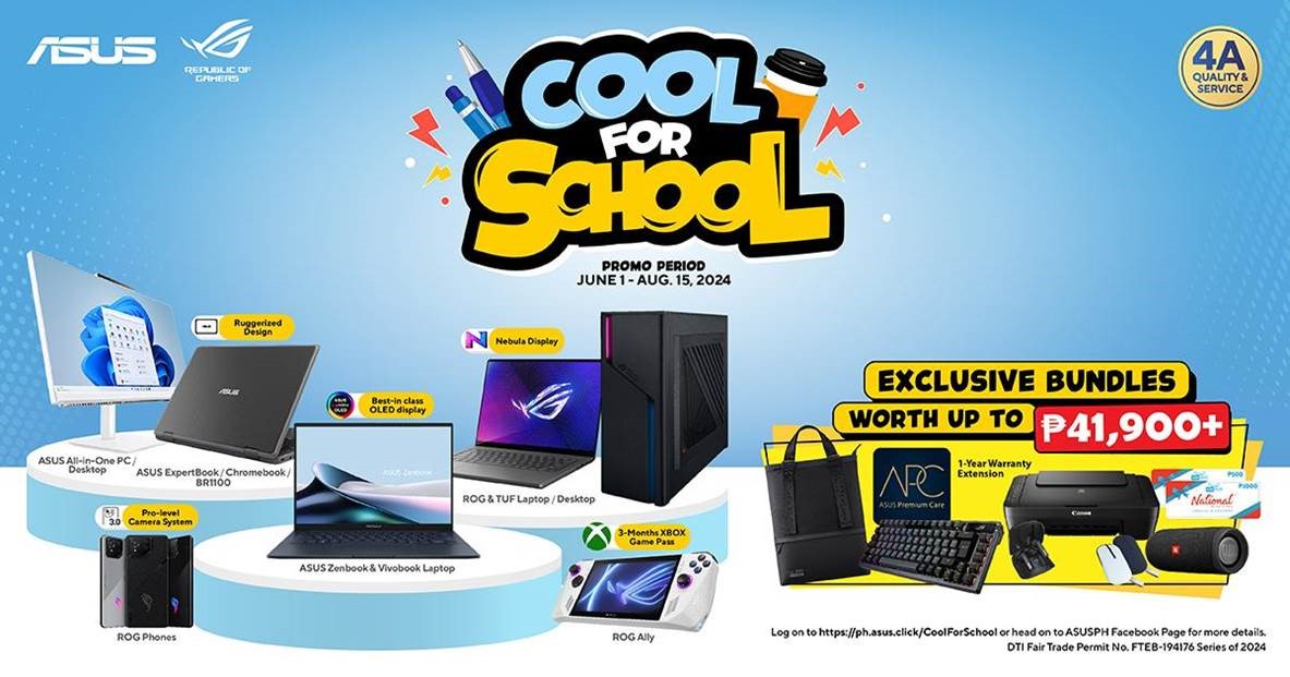 Go Back to School with the ASUS AND ROG COOL FOR SCHOOL PROMO, Bundles Worth up to PHP 41,900+!